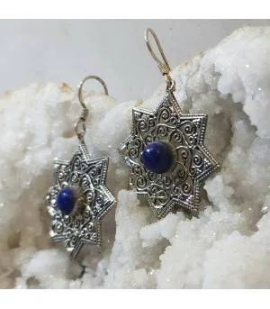 Boucles d’oreilles taara – Argent 925 & Lapis Lazuli