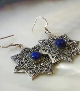 Boucles d’oreilles taara – Argent 925 & Lapis Lazuli