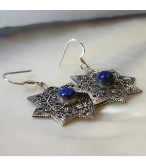 Boucles d’oreilles taara – Argent 925 & Lapis Lazuli