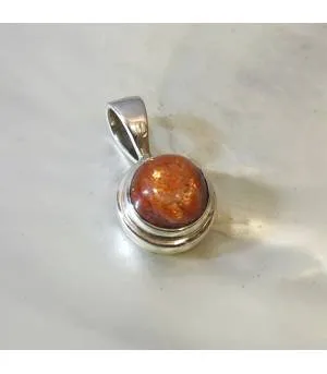 Pendentif Sûria argent et pierre du soleil