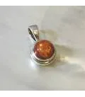 Pendentif Sûria argent et pierre du soleil