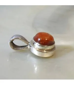 Pendentif Sûria argent et pierre du soleil