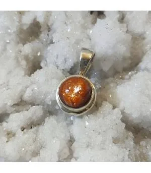 Pendentif Sûria argent et pierre du soleil