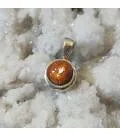 Pendentif Sûria argent et pierre du soleil