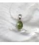 Pendentif argent péridot naturel