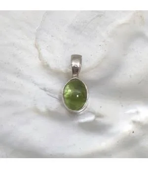 Pendentif argent péridot naturel