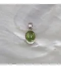 Pendentif argent péridot naturel
