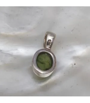 Pendentif argent péridot naturel