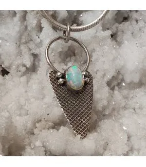 Pendentif ethnique argent opale ethiopienne