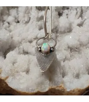 Pendentif ethnique argent opale ethiopienne
