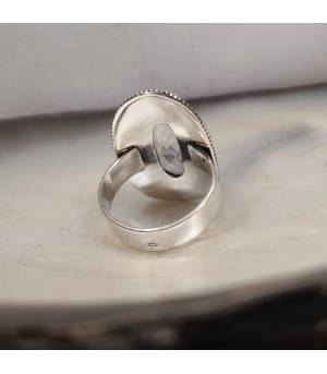 Bague filigrame argent citrine blanche