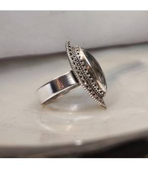 Bague filigrame argent citrine blanche