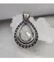 Pendentif argent filigrame citrine blanche naturelle
