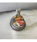 Pendentif argent turquoise naturelle