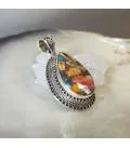 Pendentif argent turquoise naturelle