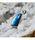Pendentif arborescence argent labradorite bleue