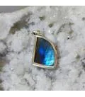 Pendentif arborescence argent labradorite bleue