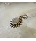 Pendentif argent "winter sunshine" pierre de lune