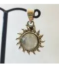 Pendentif argent "winter sunshine" pierre de lune