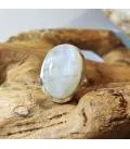 Bague argent bijou épuré pierre de lune