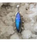 Pendentif ethno tribal argent 92.5 labradorite
