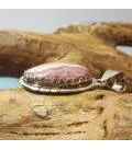 Pendentif argent "Pink candy" et pierre rhodochrosite