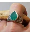 Bague ethnique indienne aventurine verte