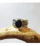 Bague homme argent bijou ethnique onyx