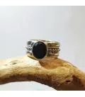 Bague homme argent bijou ethnique onyx