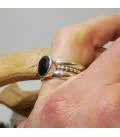 Bague homme argent bijou ethnique onyx