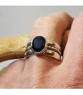 Bague homme argent bijou ethnique onyx