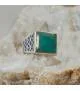 Bague argent 92.5 émeraude naturelle