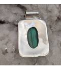 Pendentif argent sunshine malachite