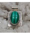 Pendentif argent sunshine malachite