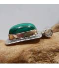 Pendentif argent sunshine malachite