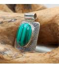 Pendentif argent sunshine malachite