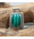 Pendentif argent sunshine malachite