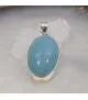 Pendentif argent aqua blue aigue marine