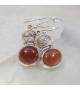 Boucles d'oreilles argent duo de quartz rutilé et de grenat