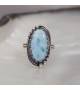 Bague lagon argent et larimar