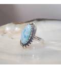 Bague lagon argent et larimar