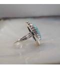Bague lagon argent et larimar