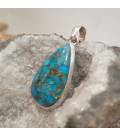 Pendentif blue turquoise - Argent 925