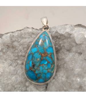 Pendentif blue turquoise - Argent 925