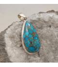 Pendentif blue turquoise - Argent 925