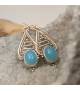 Boucles d'oreilles argent et calcédoine naturelle