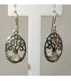 Boucles d'oreilles argent Arbre de Vie Préhnite