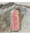 Pendentif argent 925 pierre naturelle Rhodochrosite