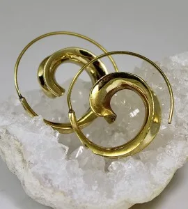 Boucles d'oreilles créoles bijoux ethniques en laiton shantilight