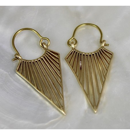 Boucles d'oreilles ethniques chic et classique en laiton shantilight